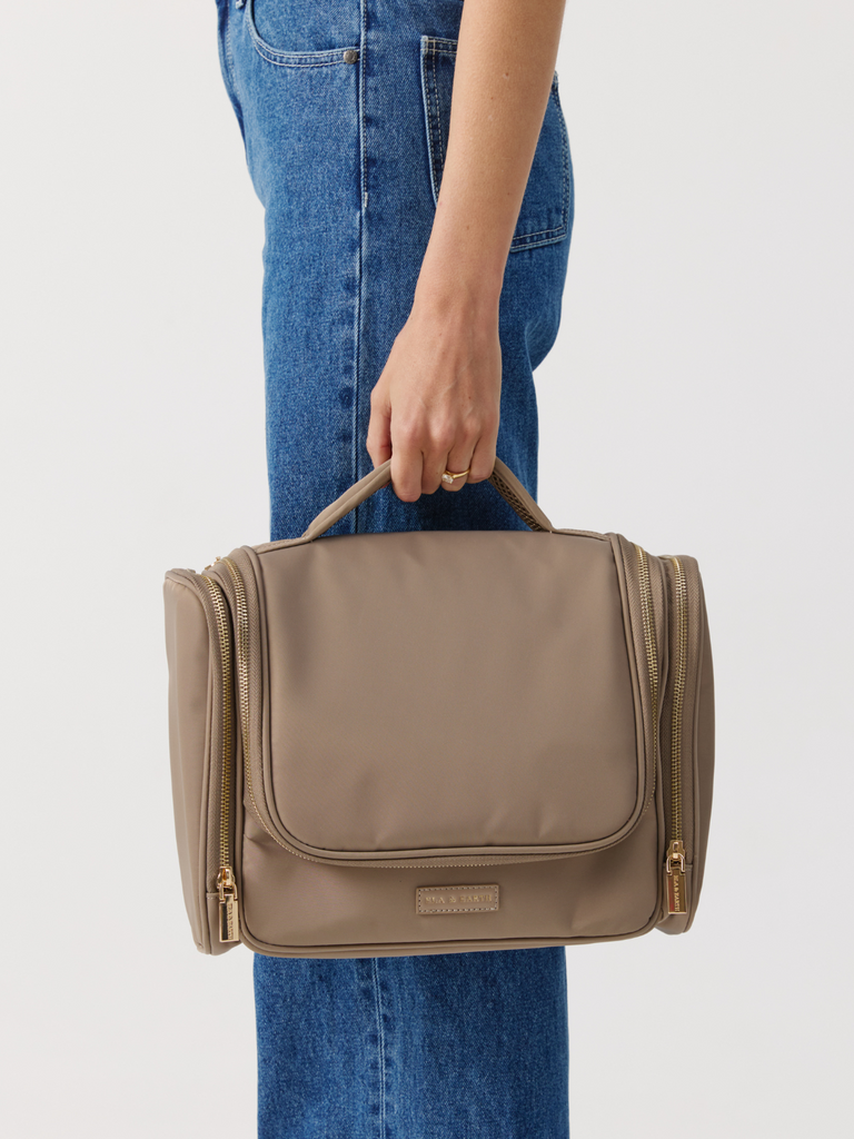 Zippered Toiletry Bag - Oyster 