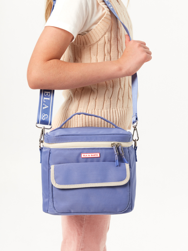 Kids Lunch Bag With Strap - Periwinkle