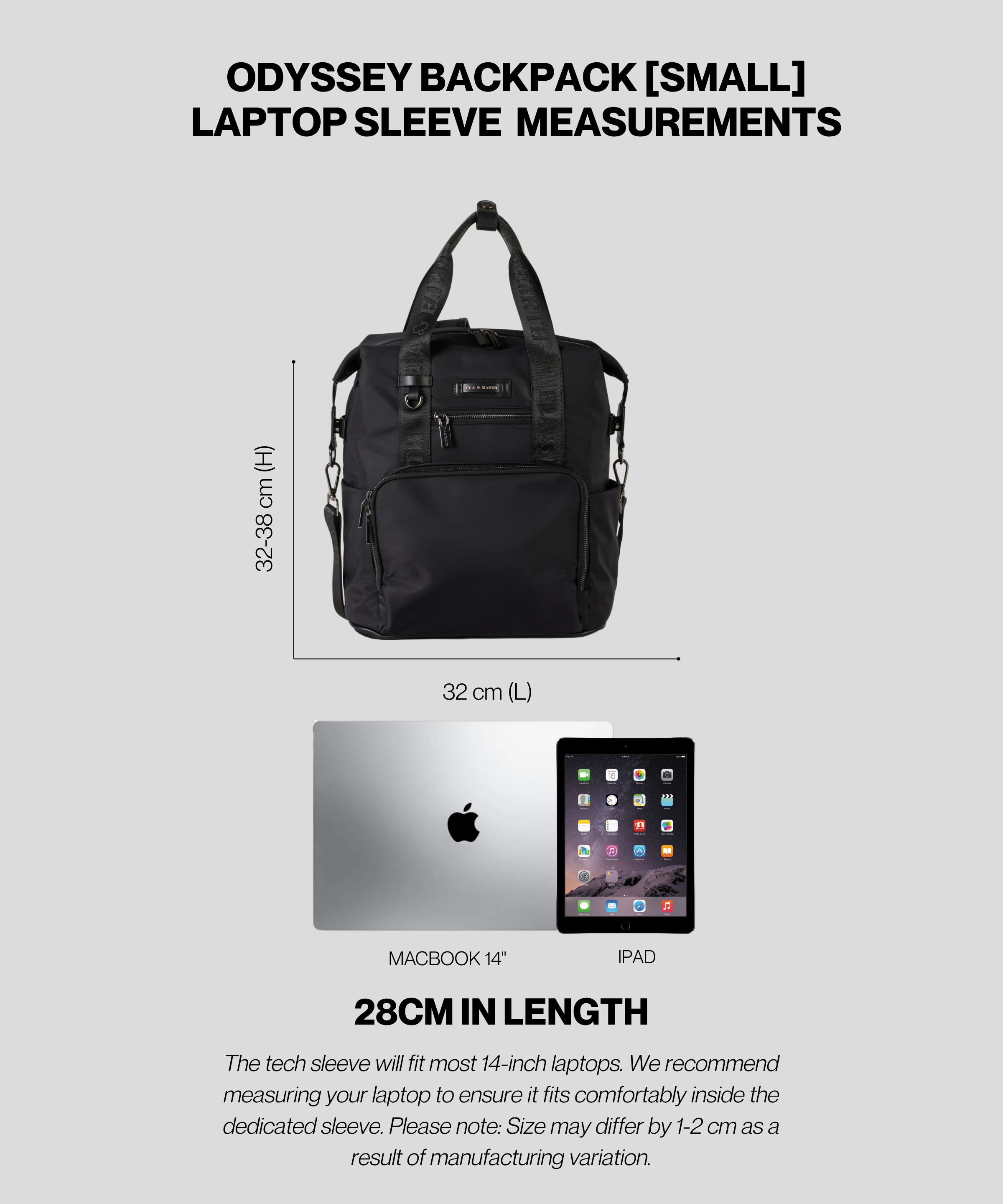 Black With Gunmetal - Odyssey Insulated Backpack [Small]