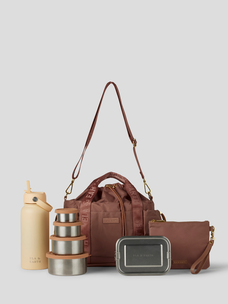 Insulated Lunch Bag Set - yellow