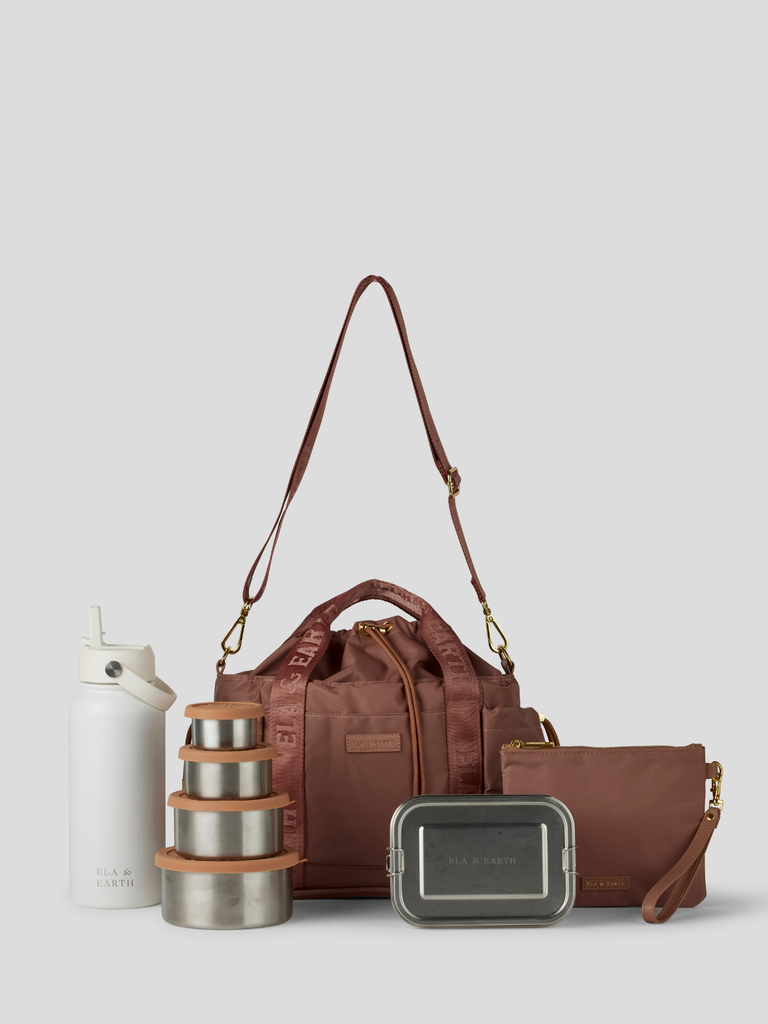 Insulated Lunch Bag Set - white 