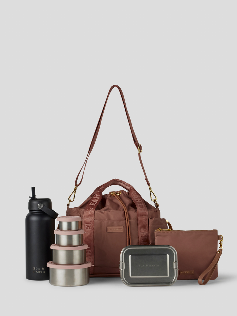 Insulated Lunch Bag Set - Black