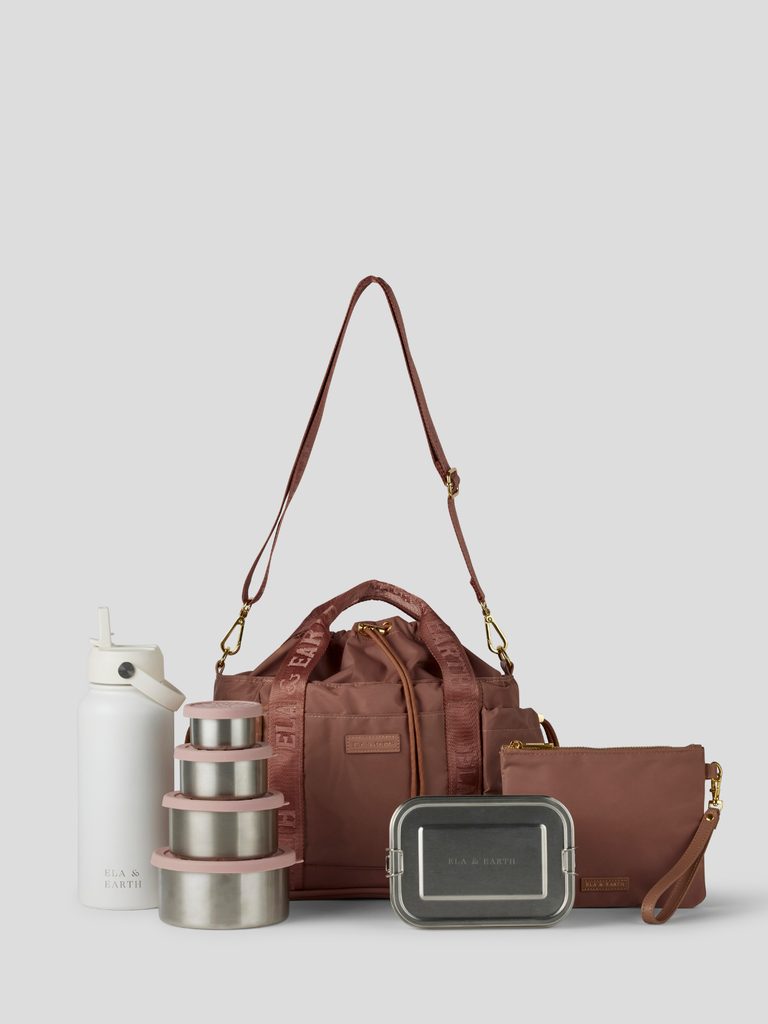 Insulated Lunch Bag Set - white 