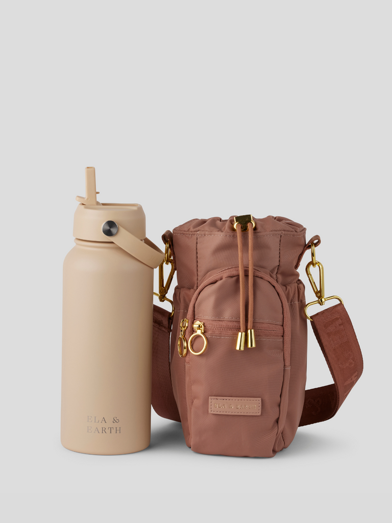 water bottle bag and 1 litre water bottle 