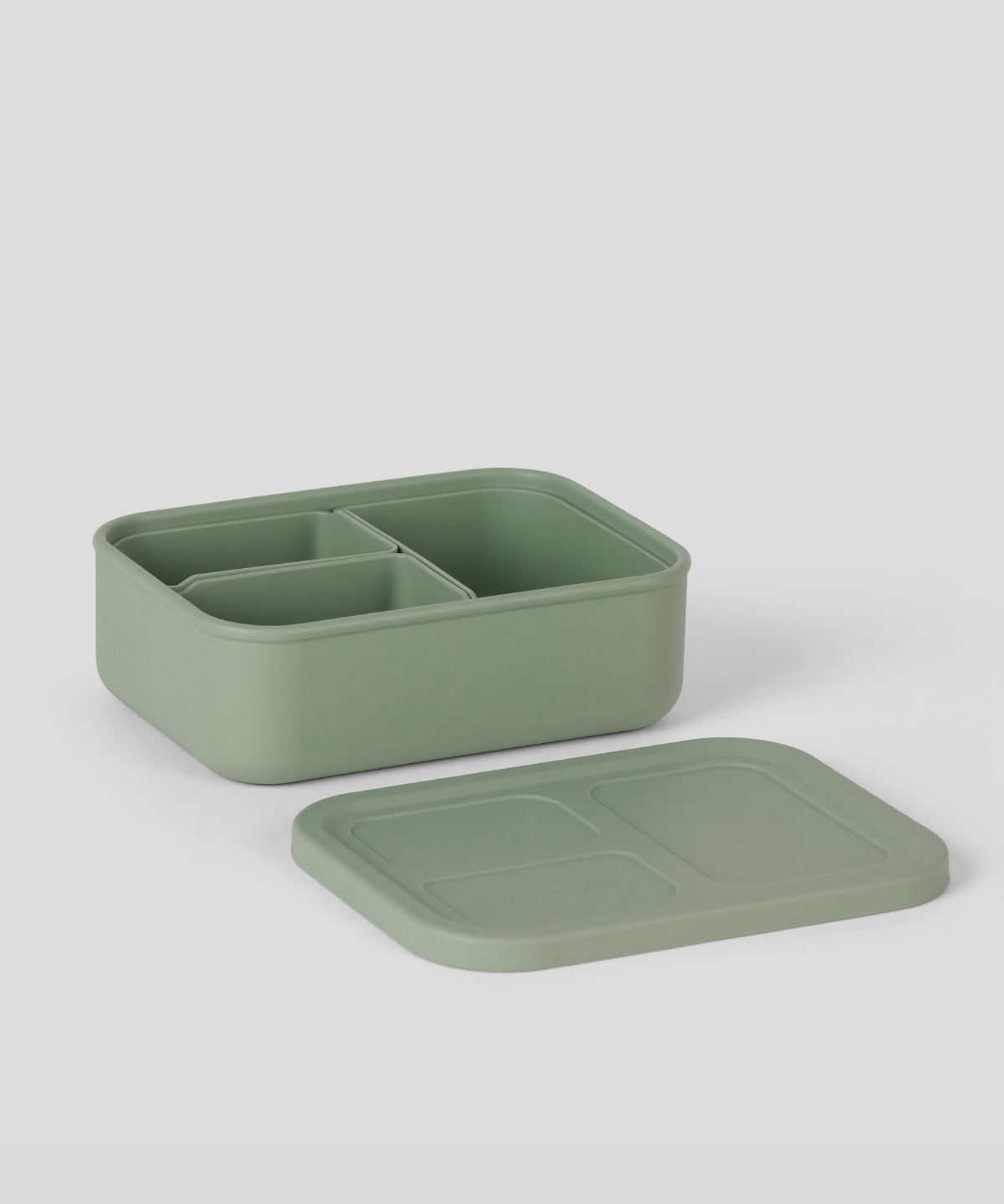 Sage Green - 3 Compartment Silicone Bento Box [Removable]