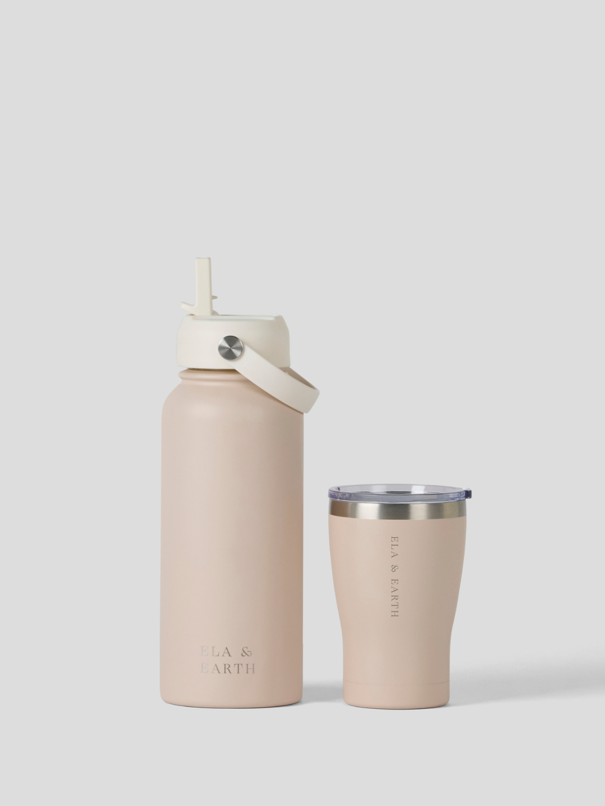 1 Litre Water Bottle & 350ml Tumbler - Latte Blend