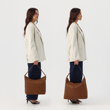 Caramel With Gold - Arden Insulated Slouch Bag [Large]