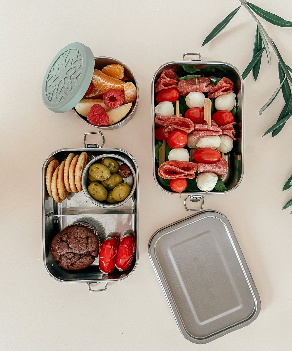Stainless Steel Bento Snack Box Container (800mls)