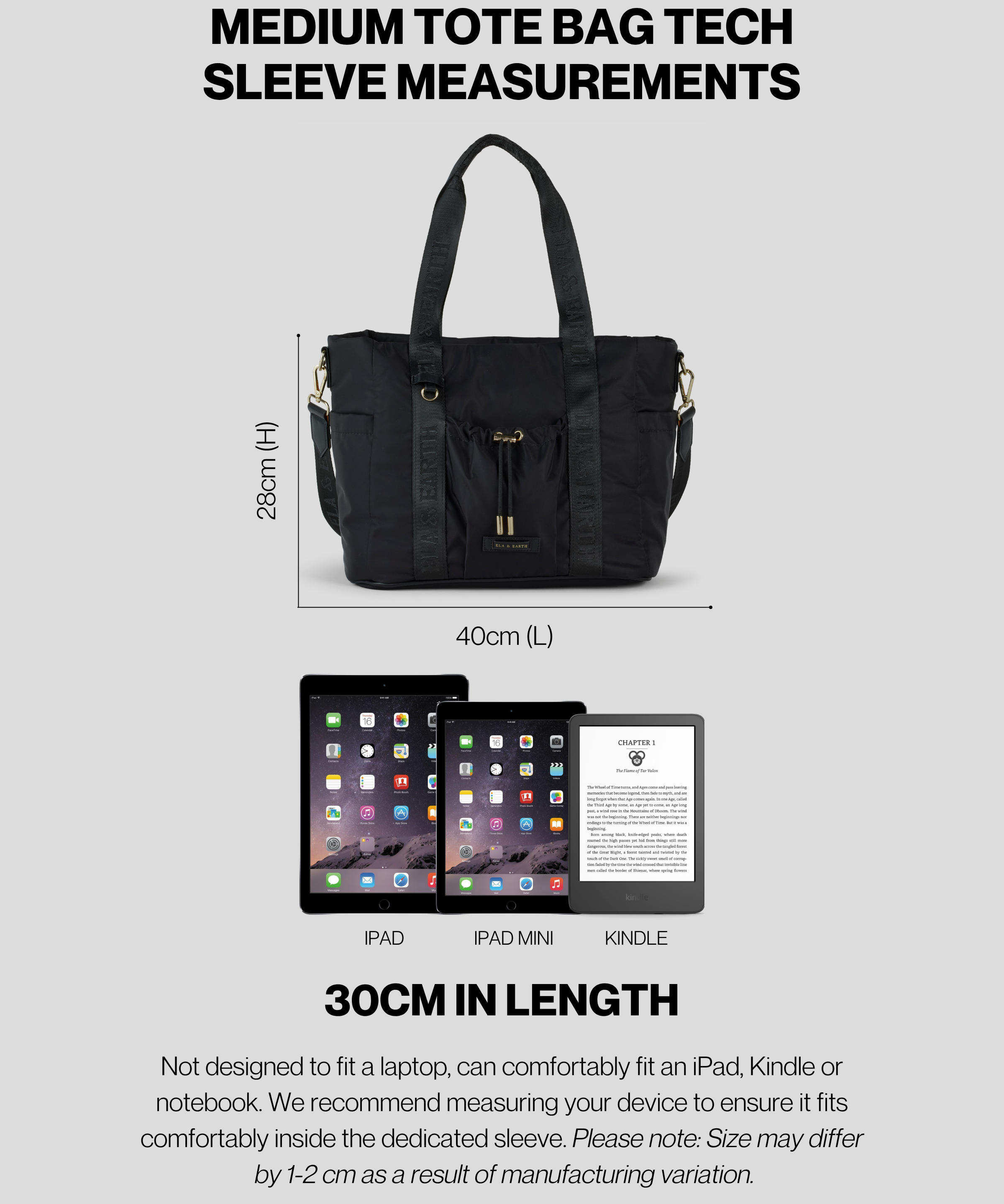 Black With Gunmetal - Odyssey Insulated Tote Bag [Medium]