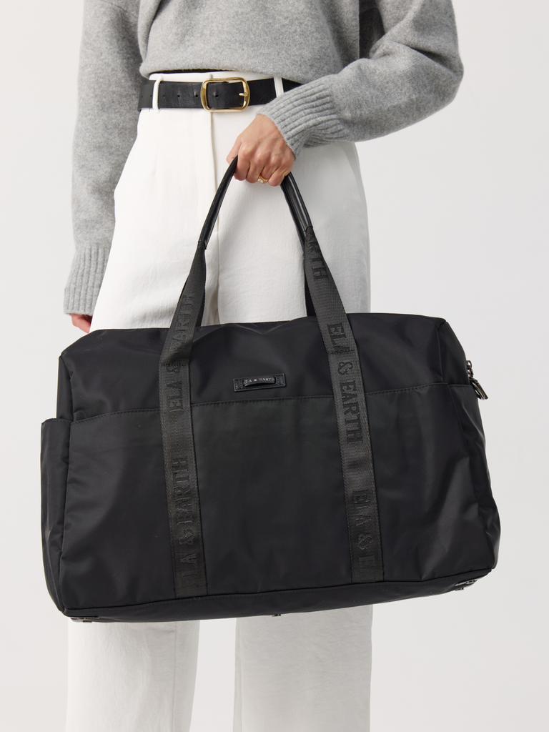Weekender Travel Bag - Black With Gunmetal