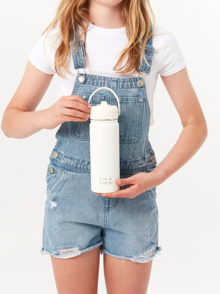 550ml Water Bottle - White 