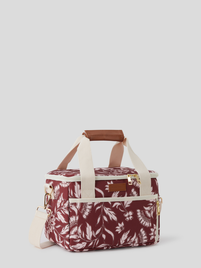 Insulated cooler - garnet bloom