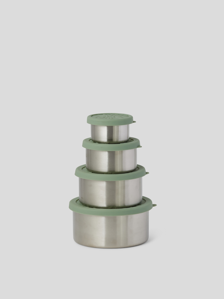 Stainless Steel - Nesting Containers - Sage Green 