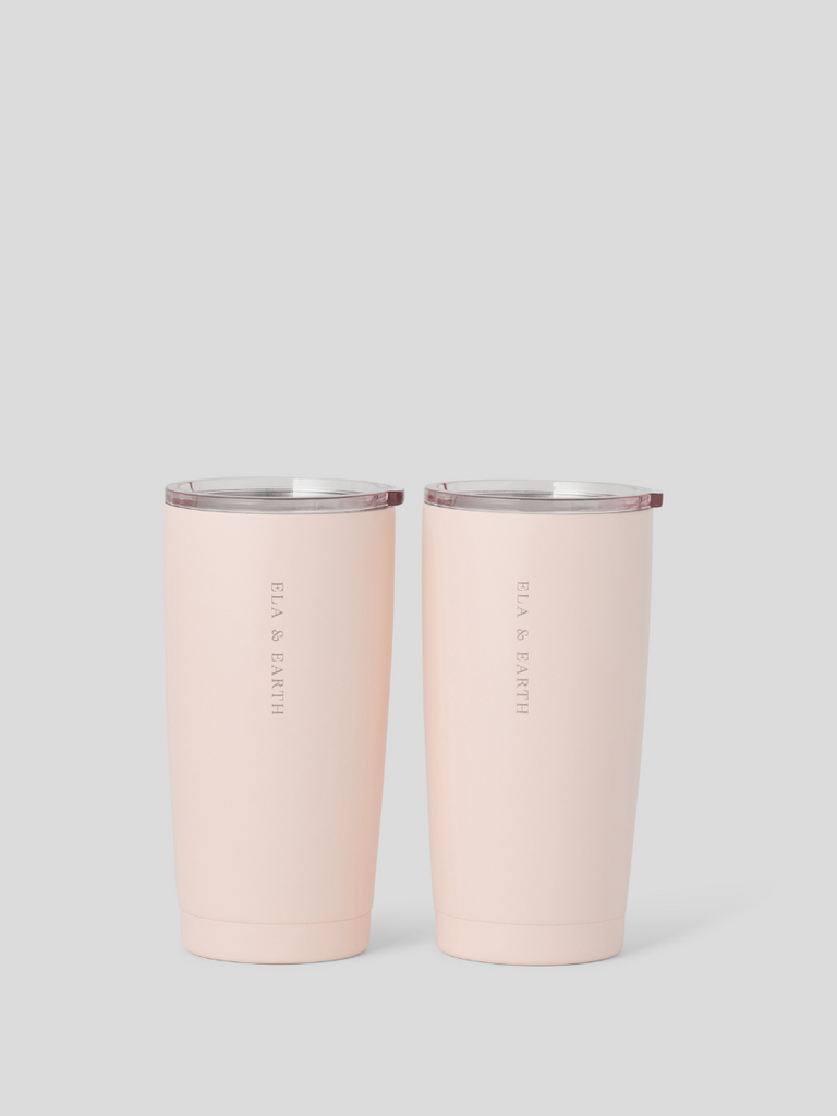 Insulated smoothie tumbler set - Blush