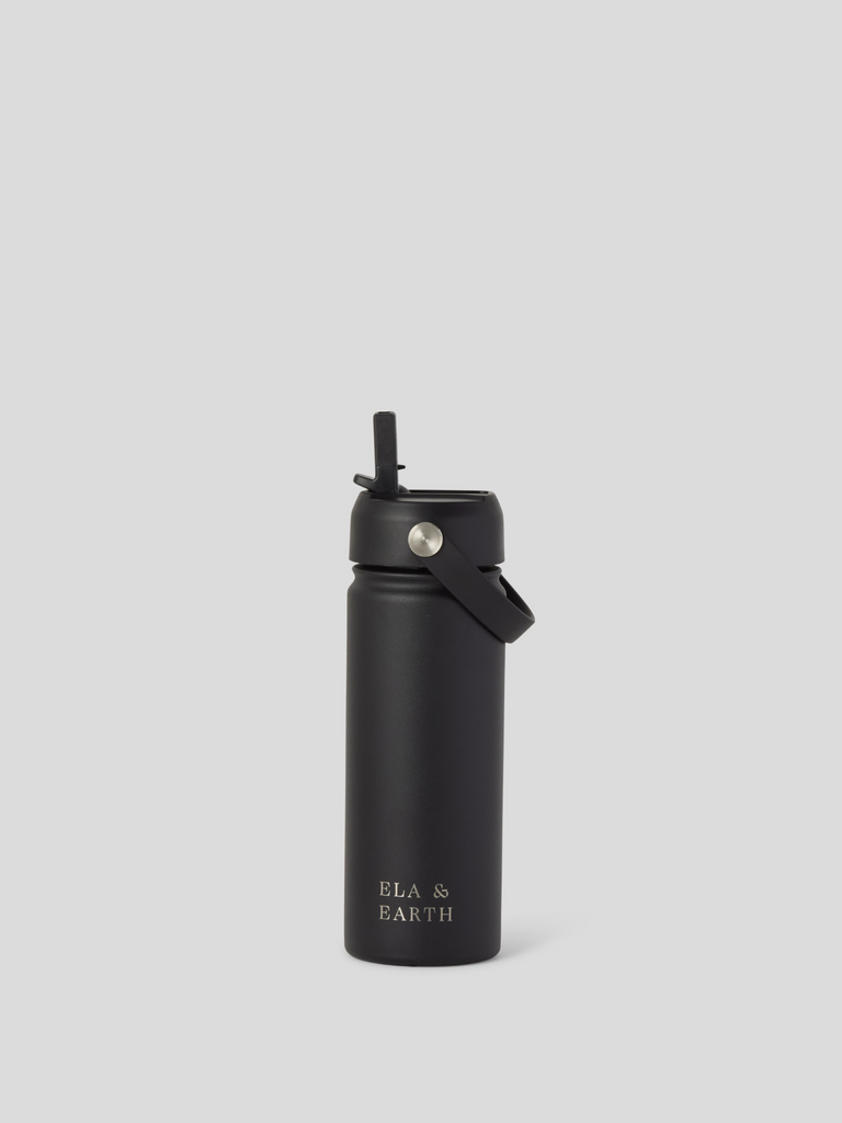 kids insulated drink bottle black