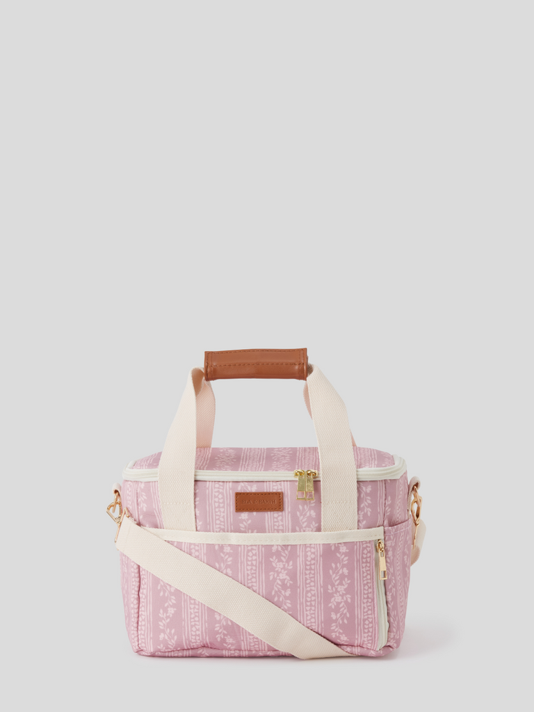 Insulated lunch cooler - rosa bloom