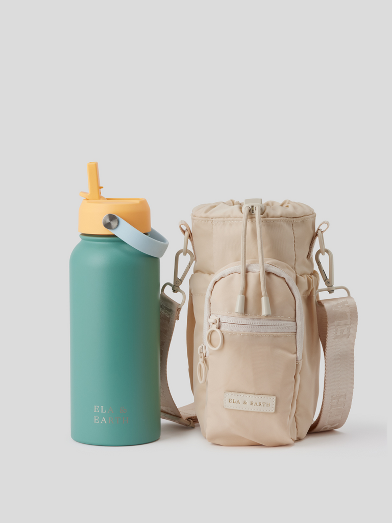 Water bottle bag and 1 litre water bottle