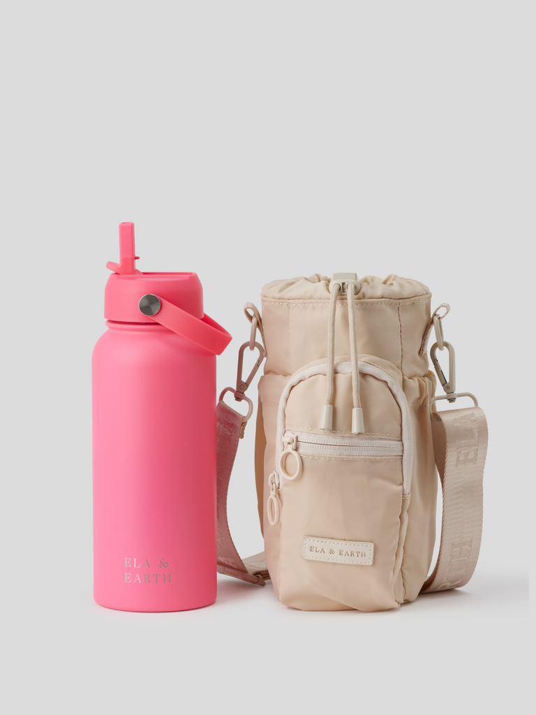 Water bottle bag and 1 litre water bottle