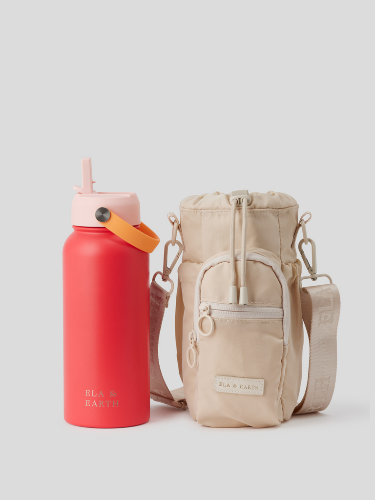 Water bottle bag and 1 litre water bottle