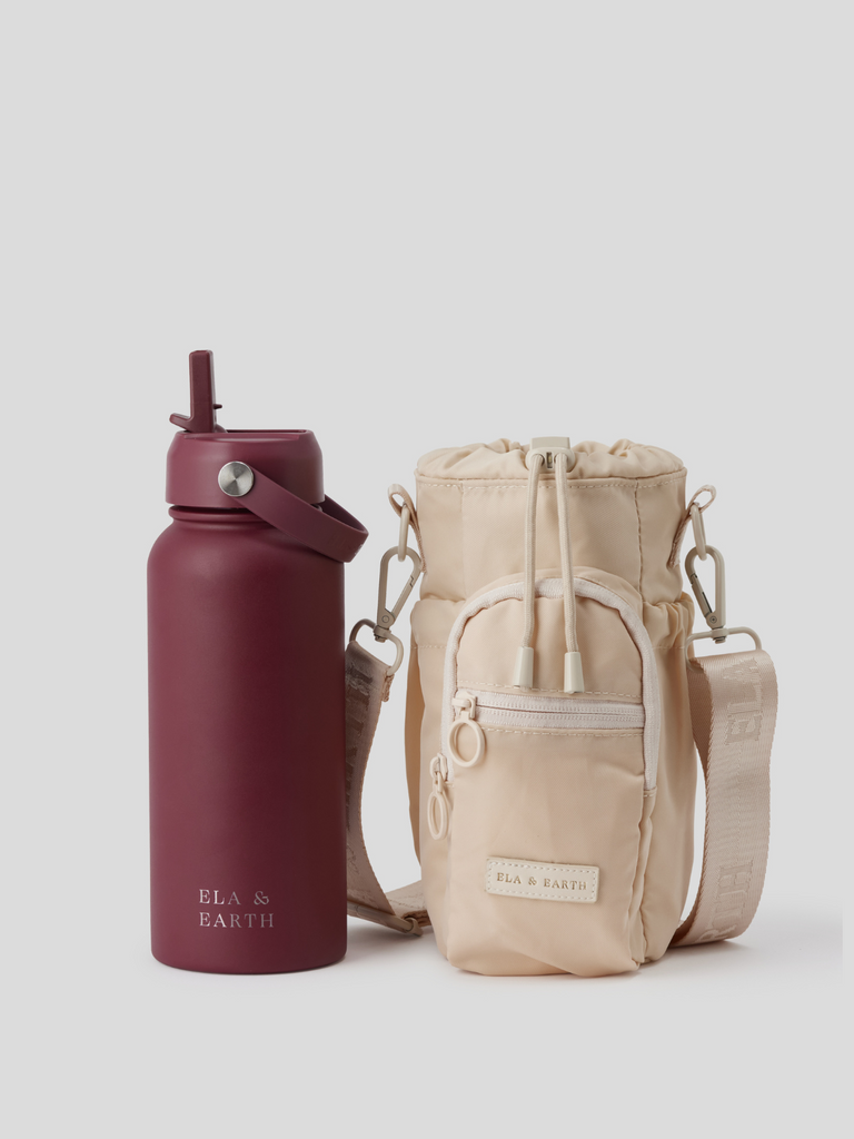 Water bottle bag and 1 litre water bottle
