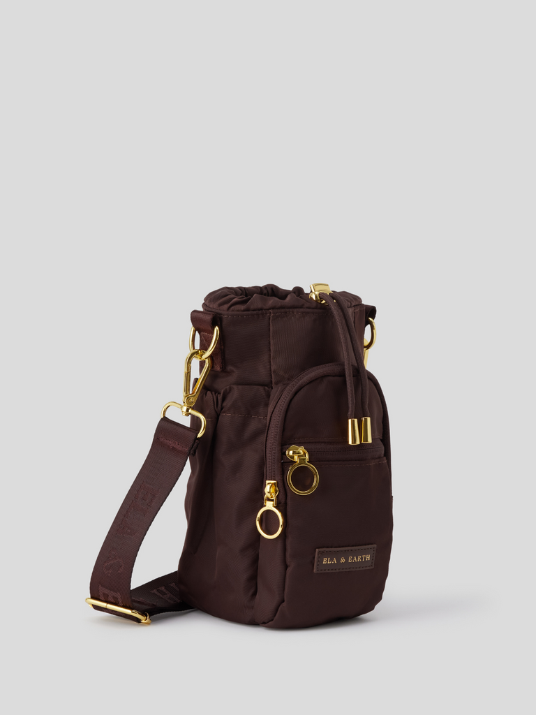 Drink bottle bag - Chocolate brown