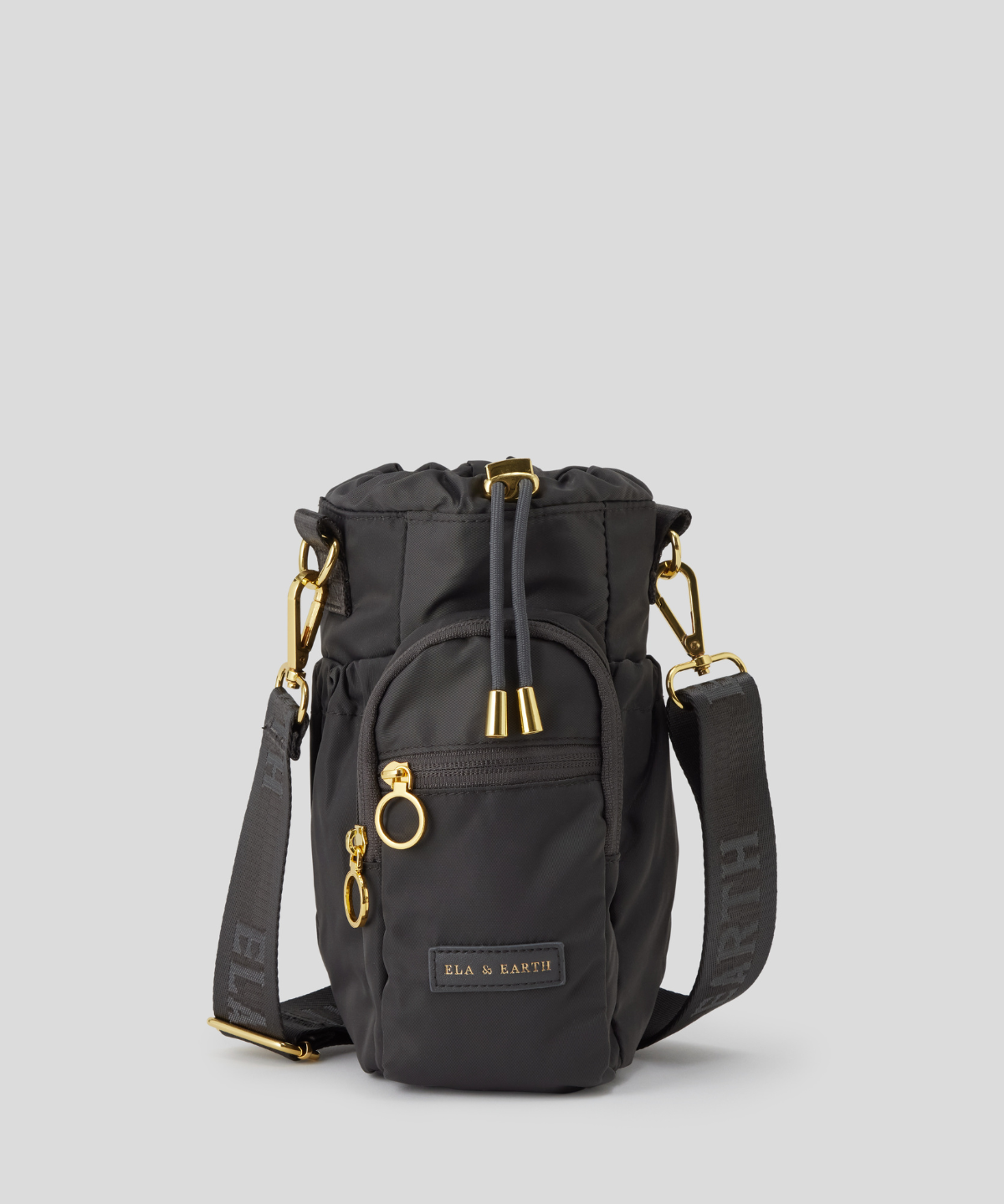 Cross body drink bottle bag - charcoal