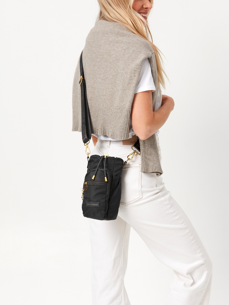 Drink bottle bag - charcoal 