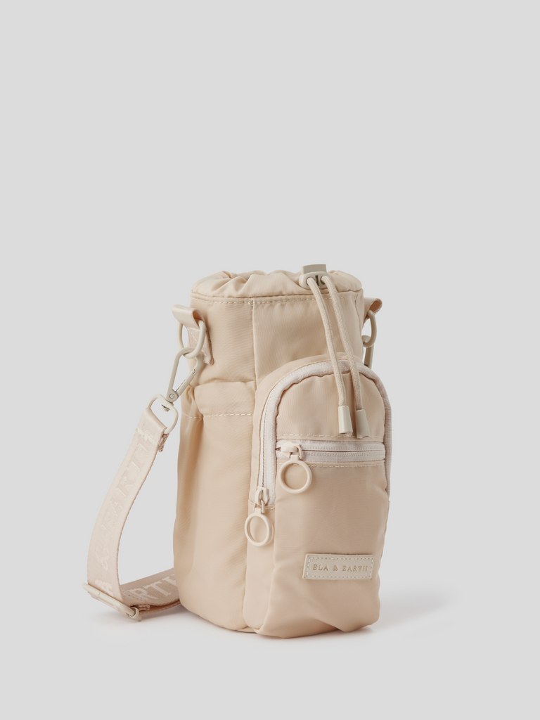Drink bottle bag - Beige white