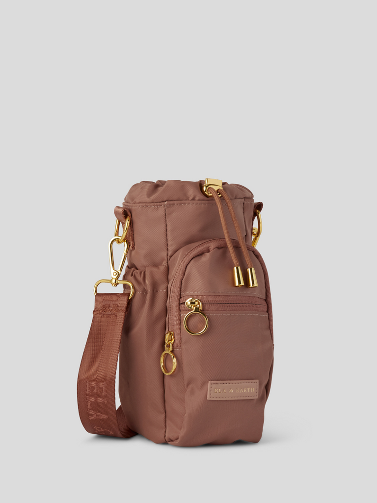 Cross body drink bottle bag - Dusty pink
