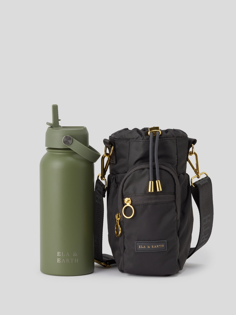 water bottle bag and 1 litre water bottle 