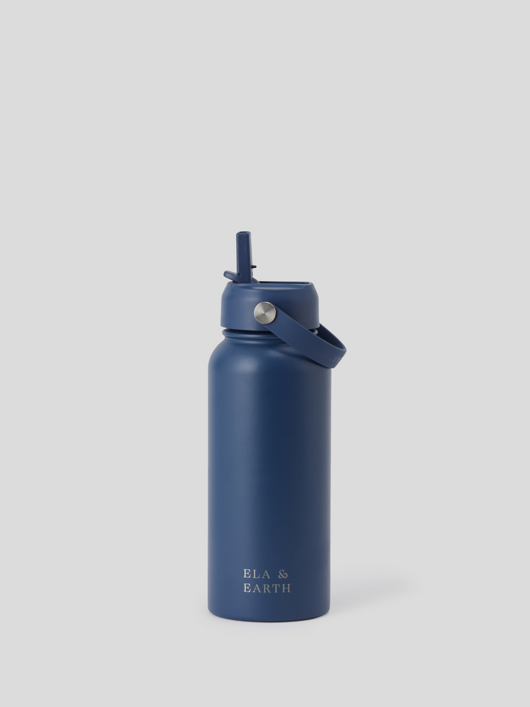1 litre Stainless Steel Water Bottle - Navy